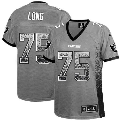 Women's Limited Howie Long Nike Jersey Grey - #75 Drift Fashion NFL Oakland Raiders